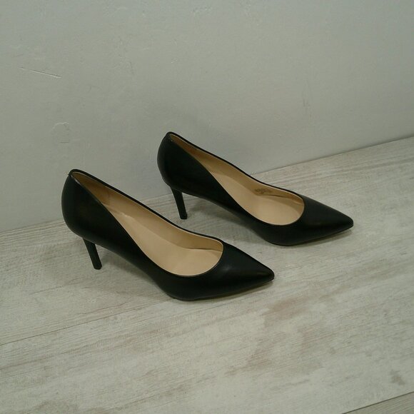 NINE WEST Sexy Black Leather Etta Classic Pointed Toe Pumps | Heels Size 10 M - Picture 9 of 12